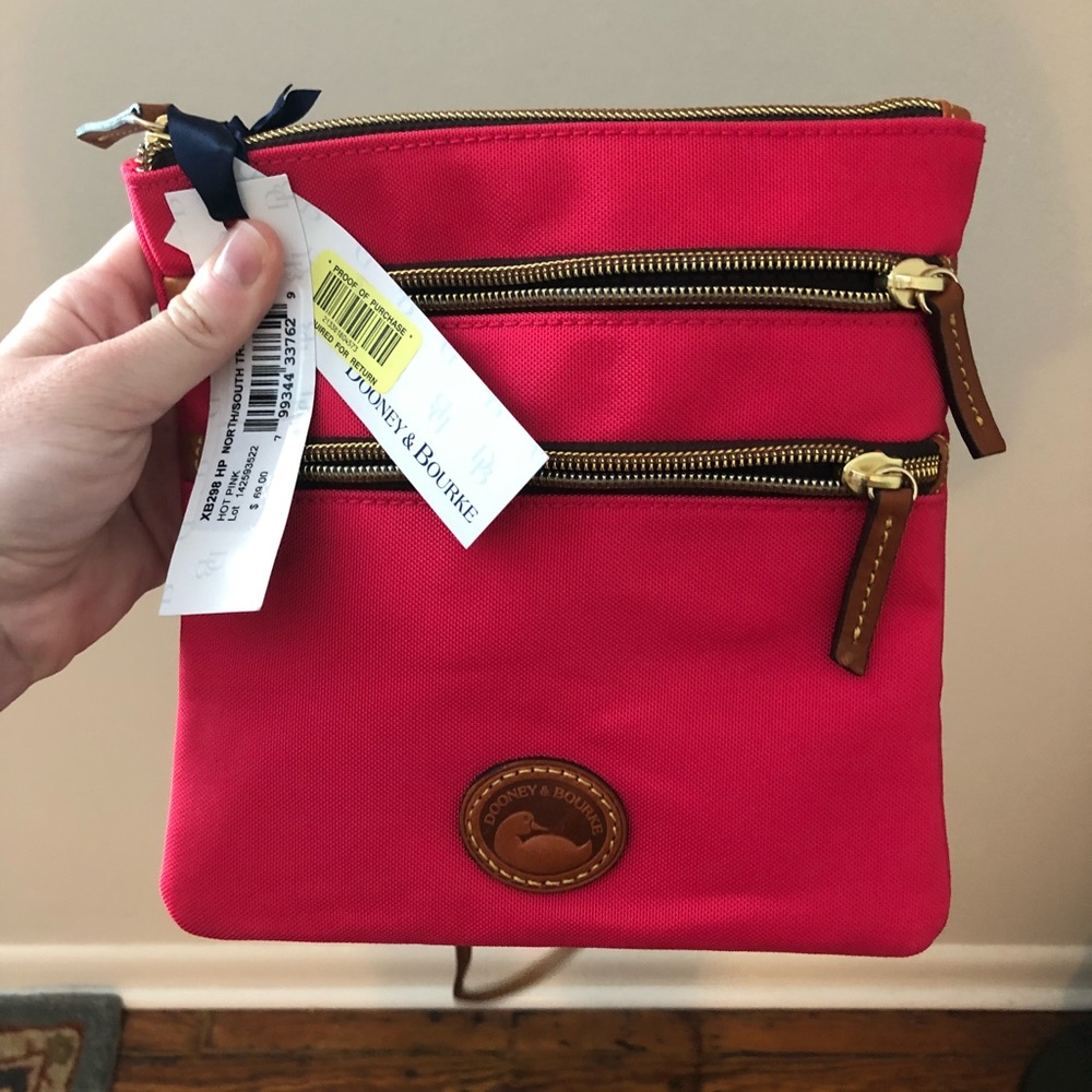 NWT Dooney & Bourke Nylon North South Triple Zip